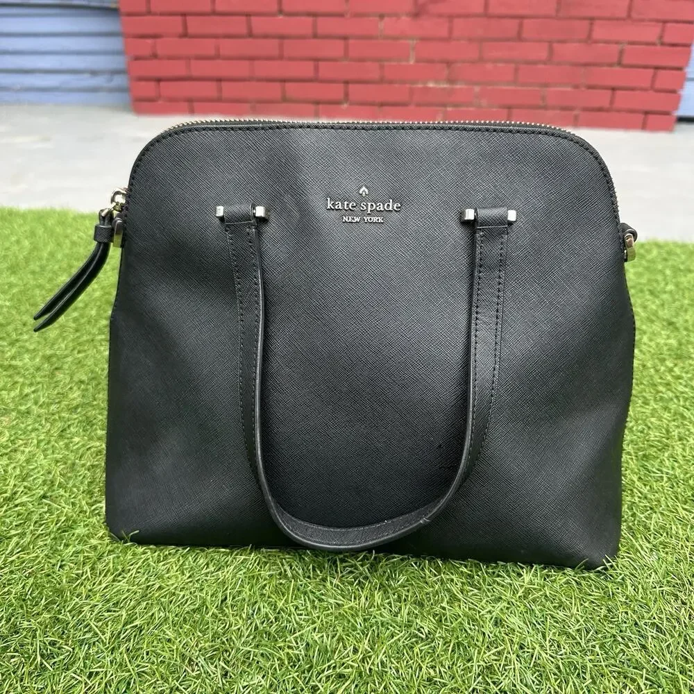 Kate Spade New York Purse Patterson Drive Leather Tote Satchel Black‎ With Strap